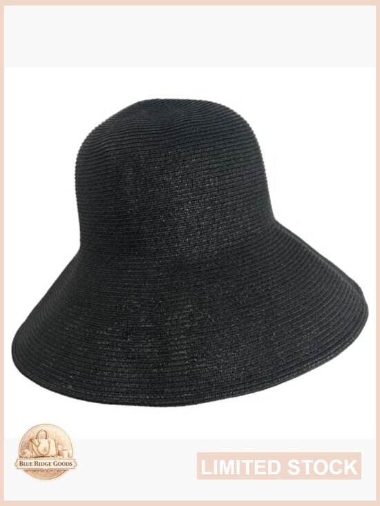 Wide Brim Straw Sun Hat Packable Foldable Beach Hat with Adjustable Chin Strap main image 4